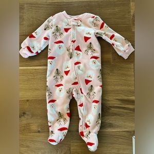 Fleece zip up Christmas pajamas